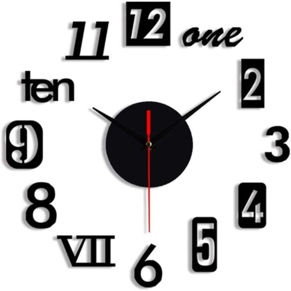3d Wooden Wall Clock Decor