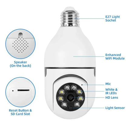 Wireless Security 360° Bulb Camera - Smart WiFi CCTV Camera
