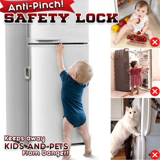 Self-Adhesive Fridge Lock Latchs System for Home Refrigerator Lock Fridge Freezer Door Locks Kids Baby Safety Child Cabinet Lock